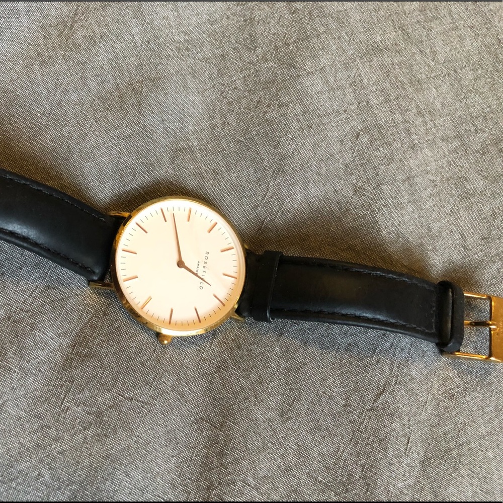 Rosefield Black, White & Gold Watch